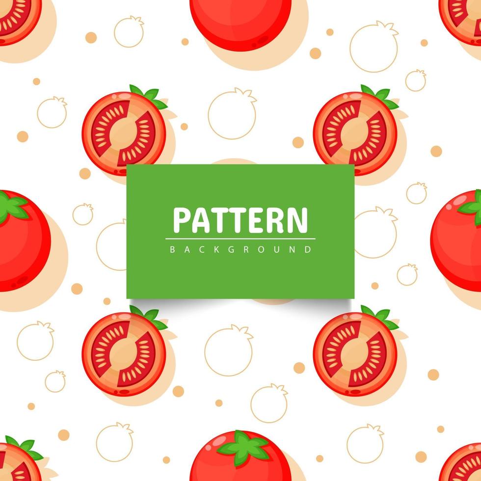 naadloze tomaat patroon achtergrond vector