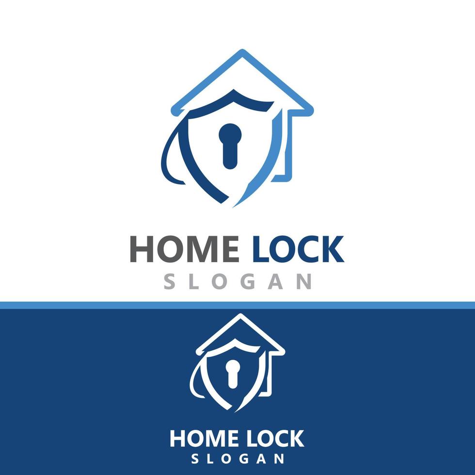 huis slot creatief logo ontwerp veiligheid sleutel bescherming concept voor bedrijf vector