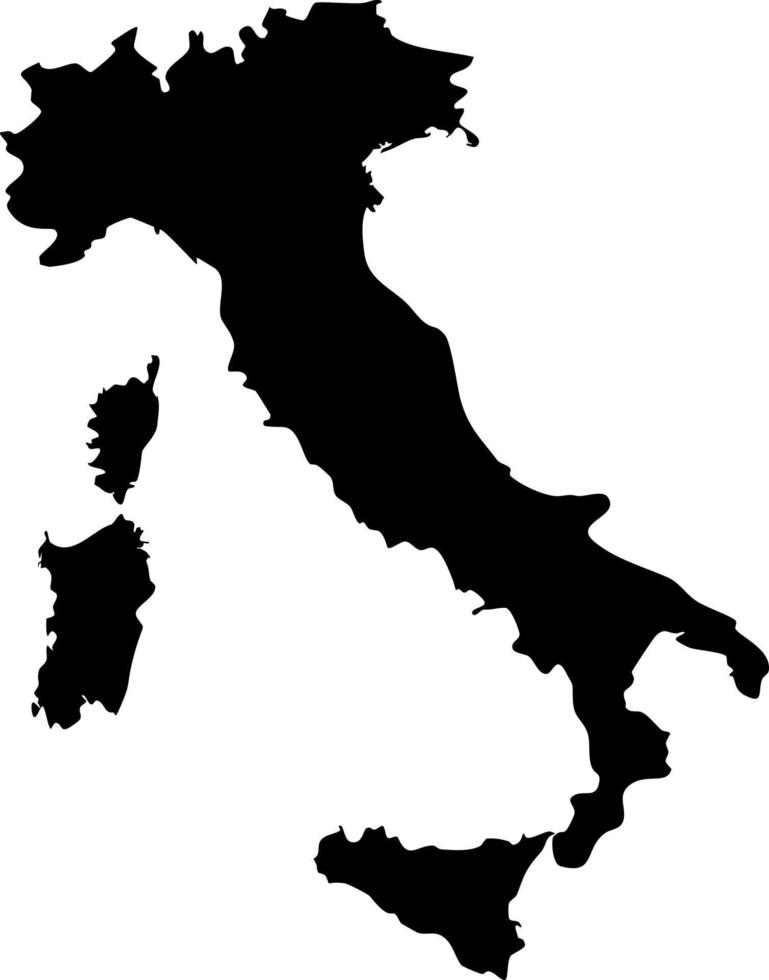 Italië land silhouet sjabloon. vector