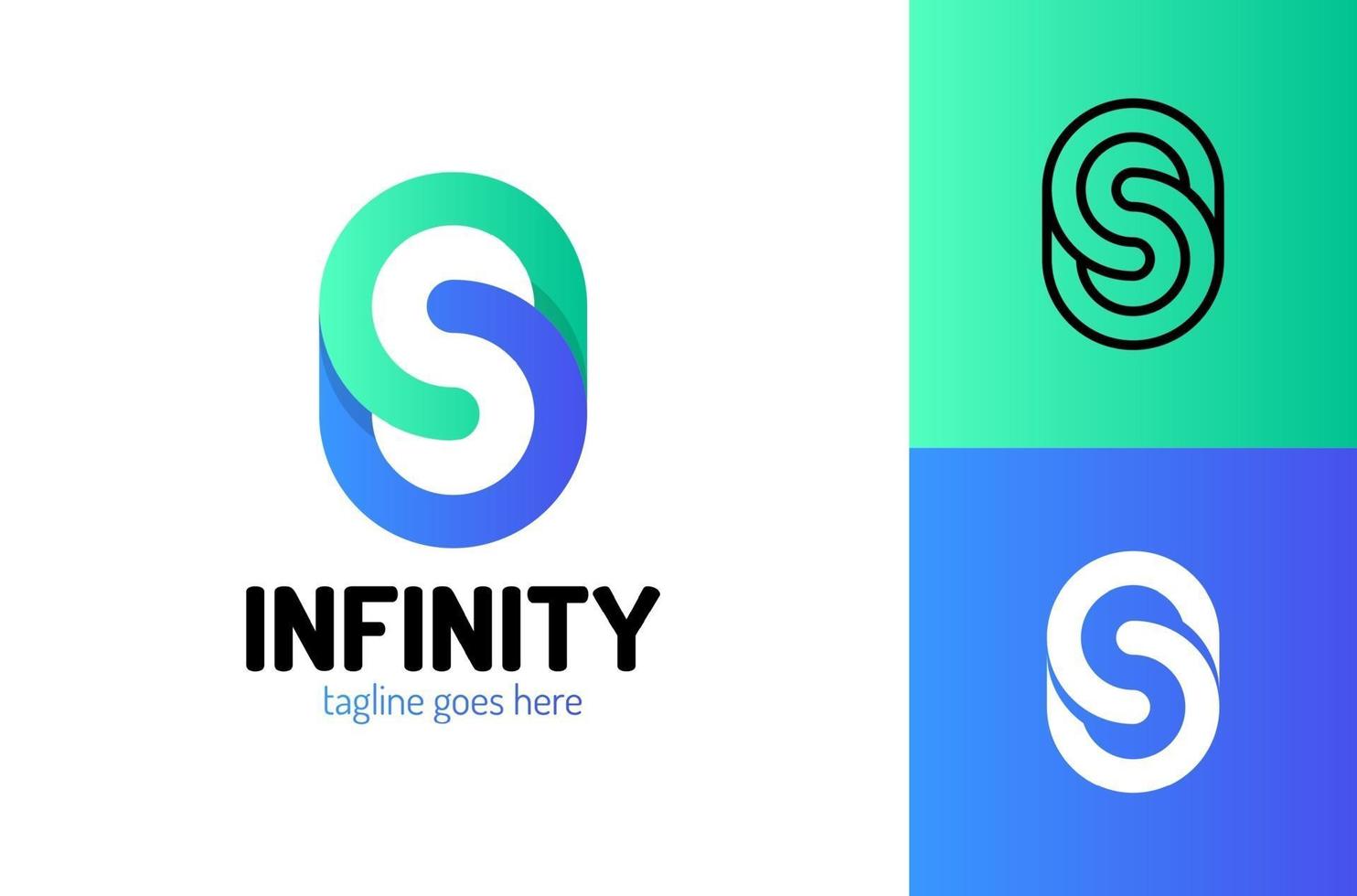 Infinity letter s logo ontwerpsjabloon. vector logo ontwerp voor het bedrijfsleven. s brief teken