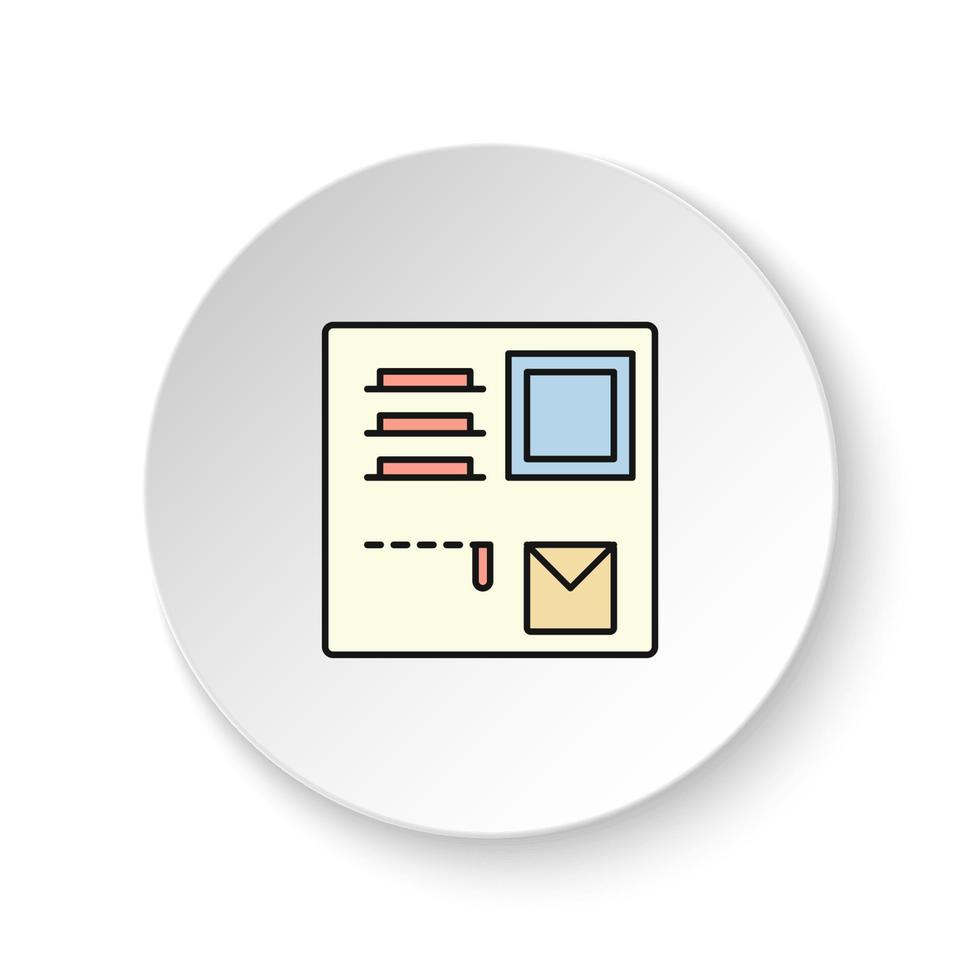 ronde knop voor web icoon, portemonnee, tas, na. knop banier ronde, insigne koppel voor toepassing illustratie Aan wit achtergrond vector
