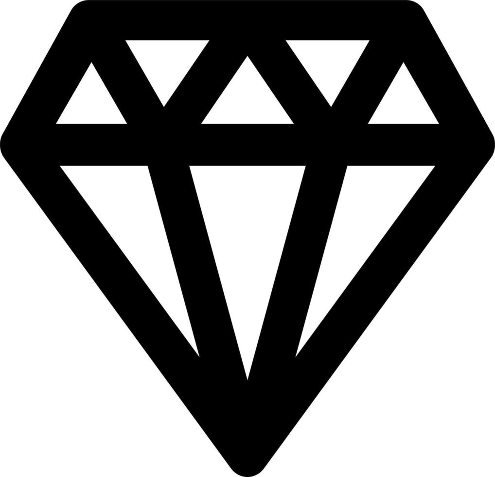 diamant, icoon. element van gemakkelijk icoon voor websites, web ontwerp, mobiel app, infographics. dik lijn icoon voor website ontwerp en ontwikkeling, app ontwikkeling Aan wit achtergrond vector