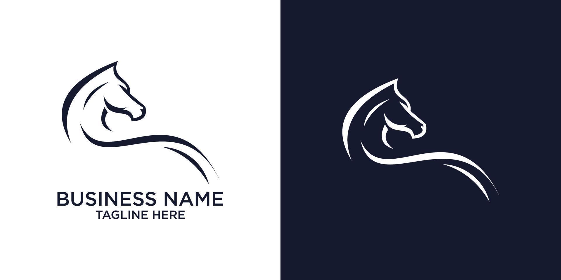paard logo embleem sjabloon mascotte symbool voor bedrijf. vector
