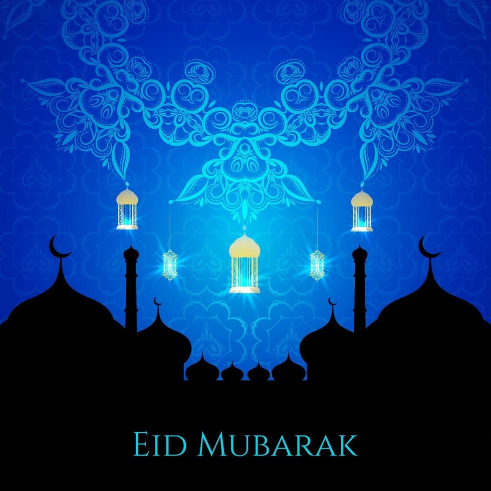 abstract eid Mubarak islamitisch vectorontwerp als achtergrond vector