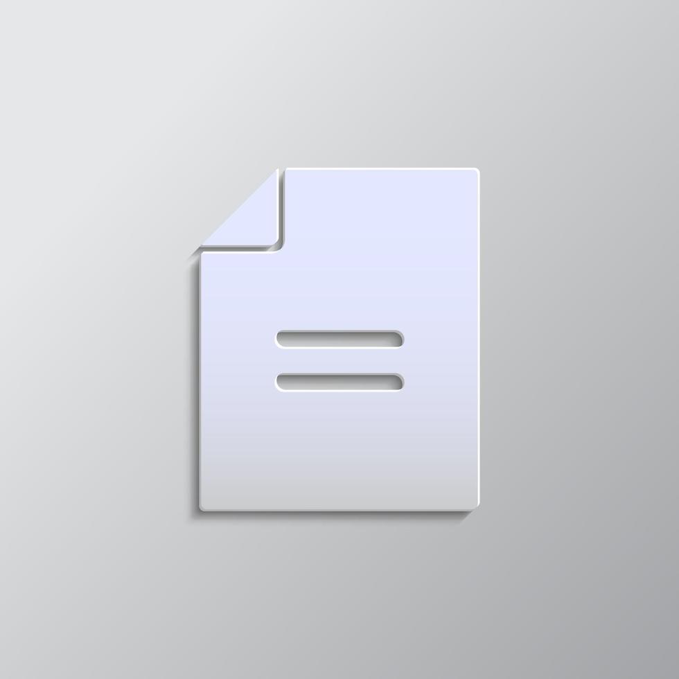 het dossier, contract, toepassing papier stijl, icoon. grijs kleur vector achtergrond- papier stijl vector icoon.