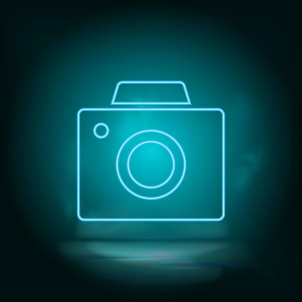 oud digitaal camera blauw neon vector icoon. gemakkelijk element illustratie van kaart en navigatie concept. oud digitaal camera blauw neon vector icoon. echt landgoed concept vector illustratie.