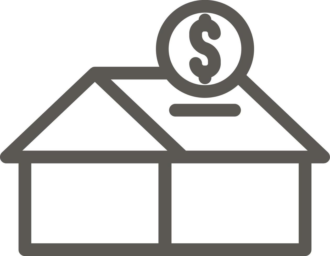 huis, geld, bank vector icoon. gemakkelijk element illustratie van ui concept. huis, geld, bank vector icoon. echt landgoed concept vector illustratie. Aan wit achtergrond