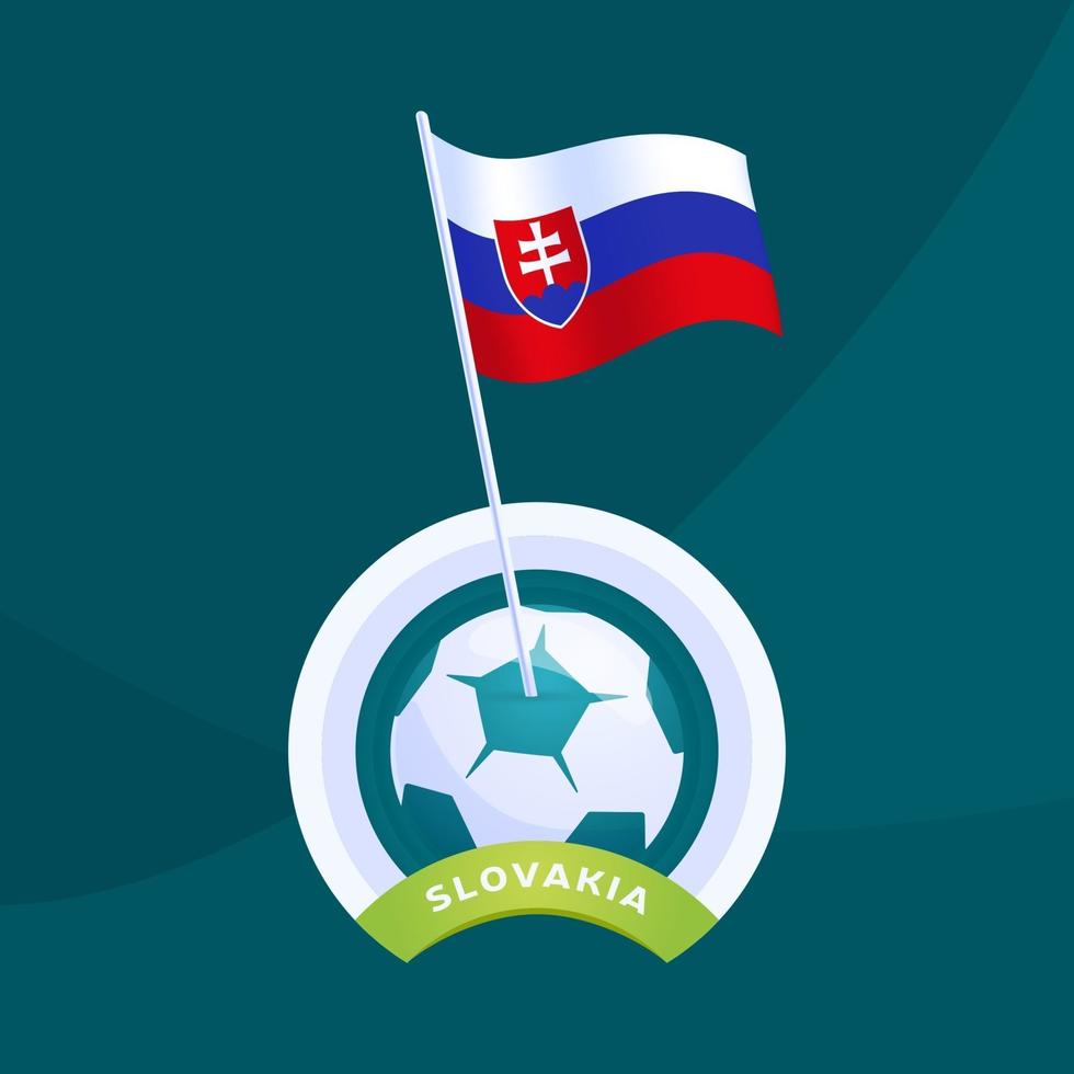 Slowaakse vlag voetbal bal vector