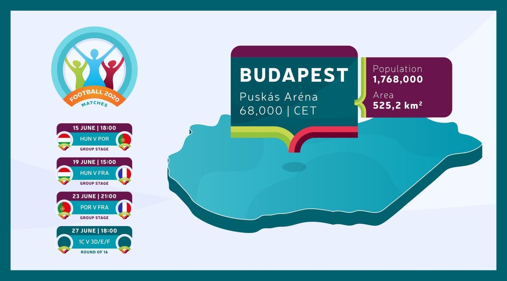 voetbalwedstrijd stadion budapest vector