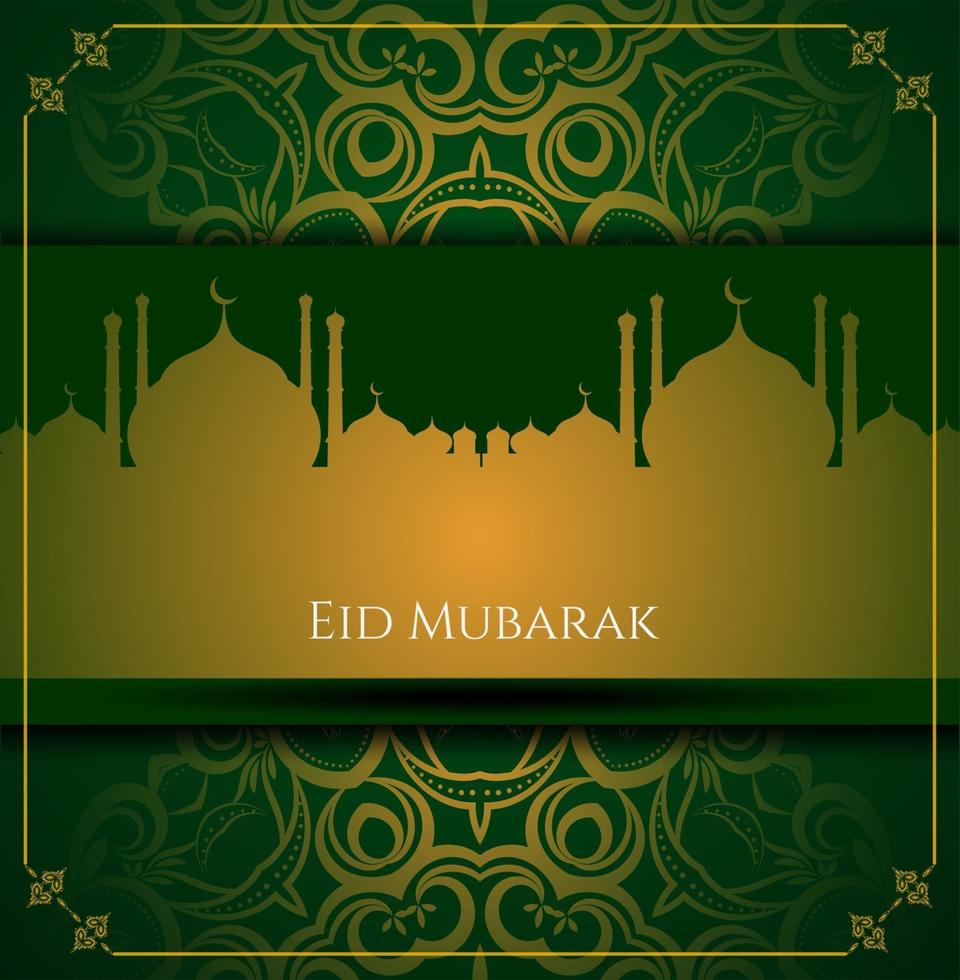 eid Mubarak festival decoratieve vector als achtergrond