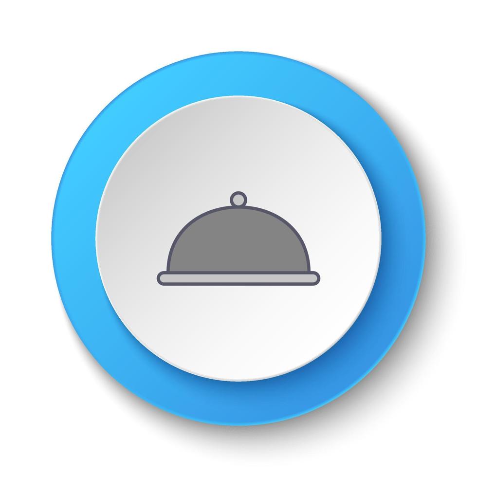 ronde knop voor web icoon, diner, servies. knop banier ronde, insigne koppel voor toepassing illustratie Aan wit achtergrond vector