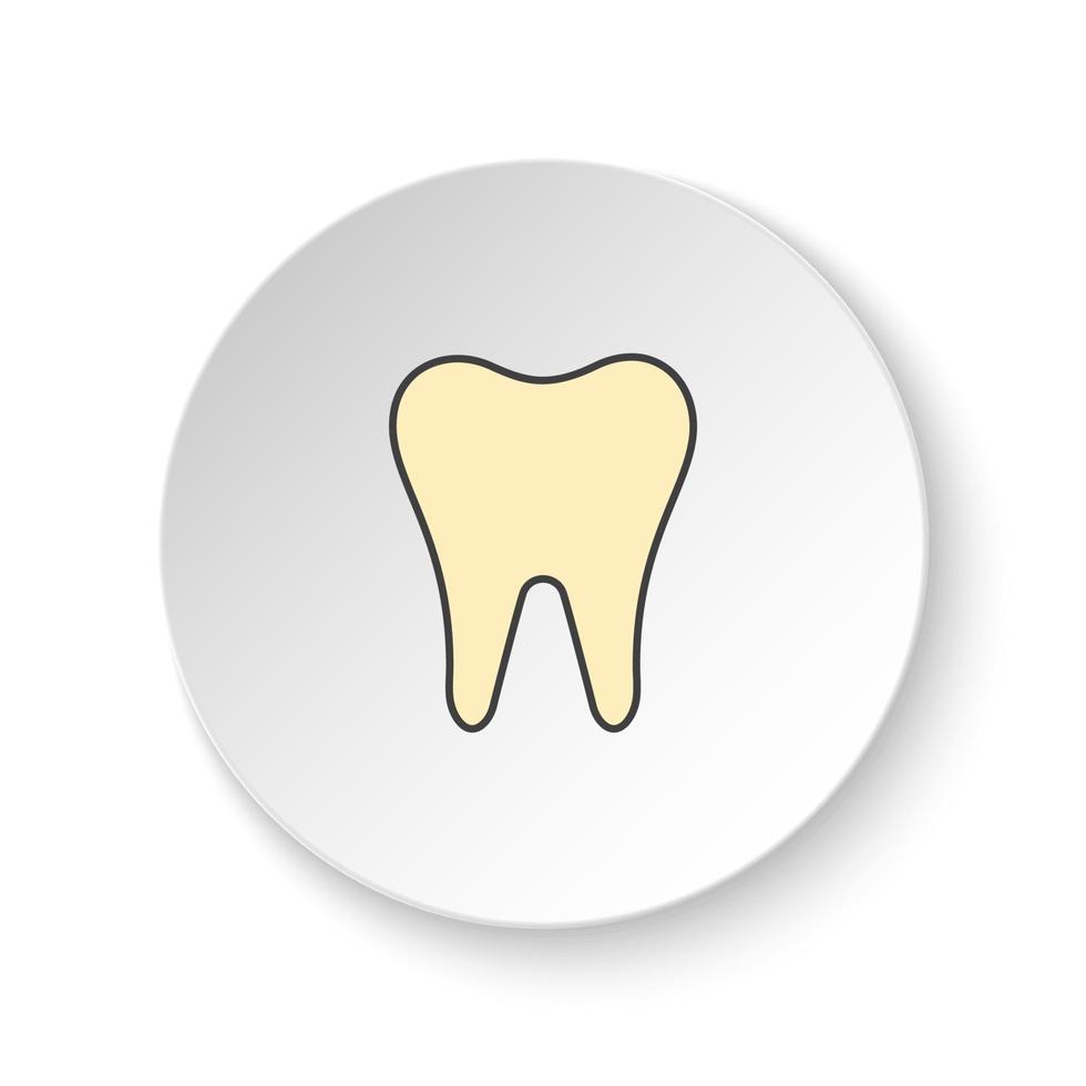 ronde knop voor web icoon, tand. knop banier ronde, insigne koppel voor toepassing illustratie Aan wit achtergrond vector