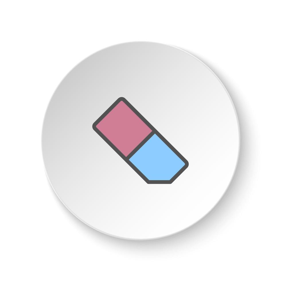 ronde knop voor web icoon, gom. knop banier ronde, insigne koppel voor toepassing illustratie Aan wit achtergrond vector