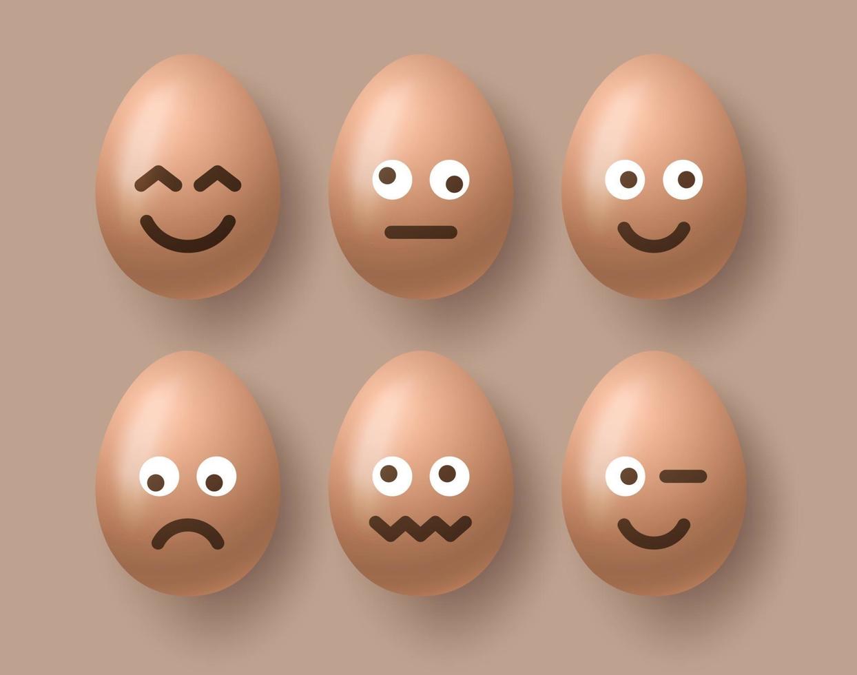 Pasen emoji-eierset vector