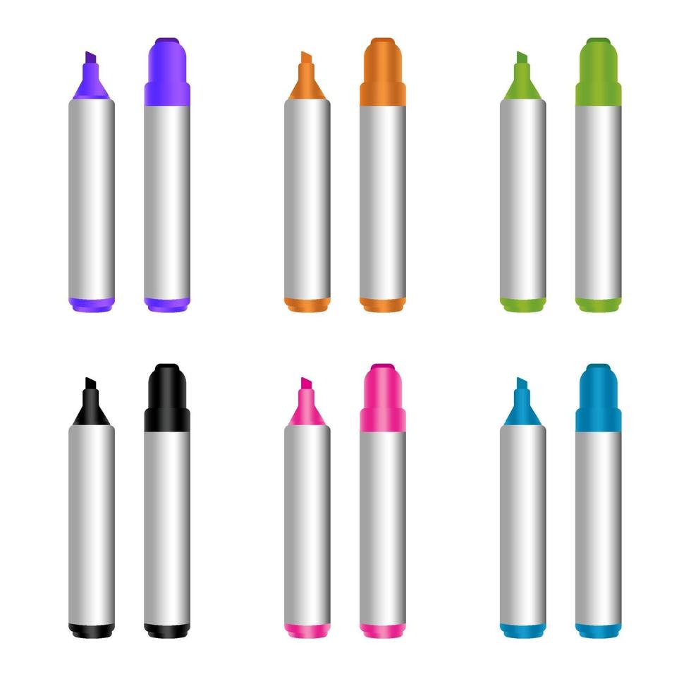 markeerstift set illustratie vector