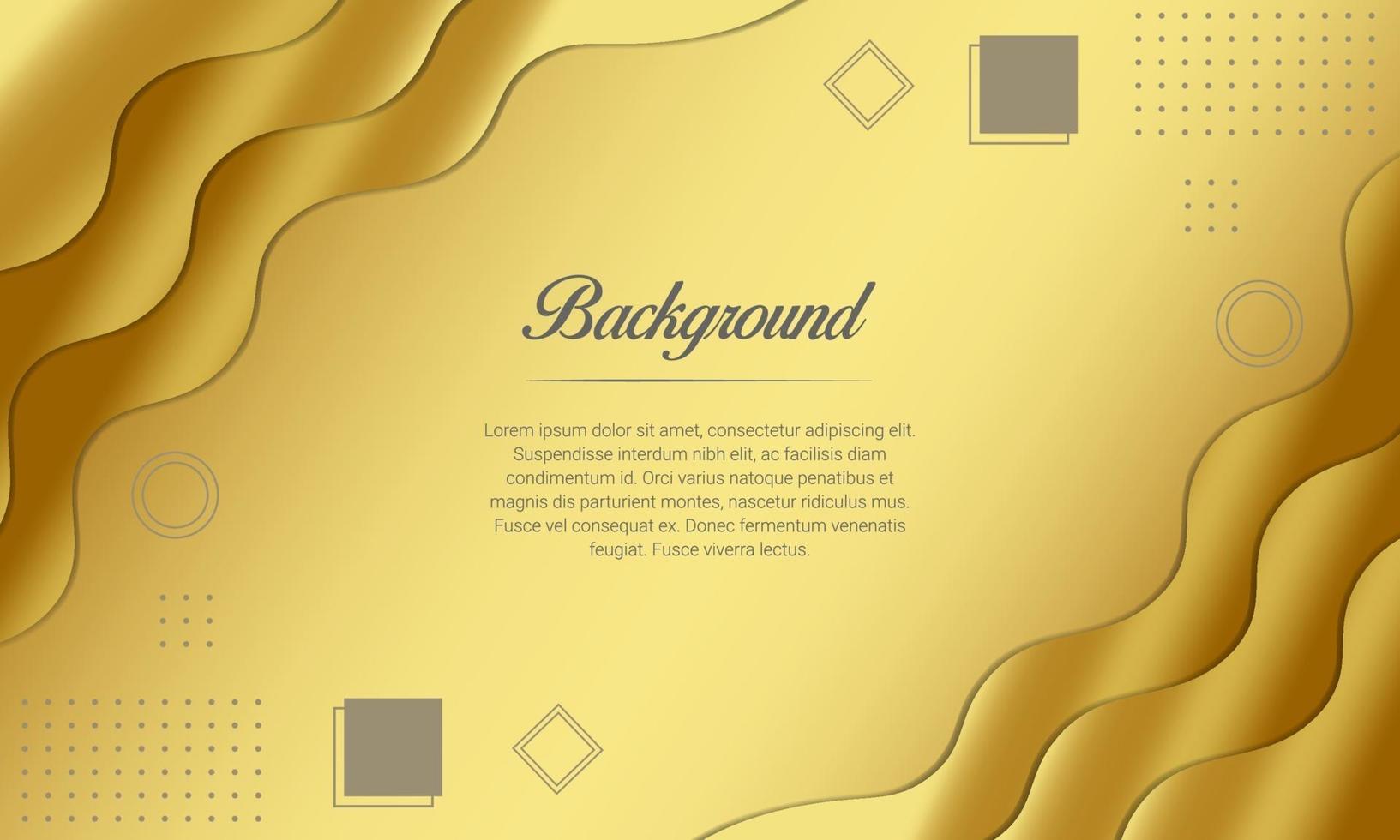 geometrische gouden golfbannermalplaatje vector