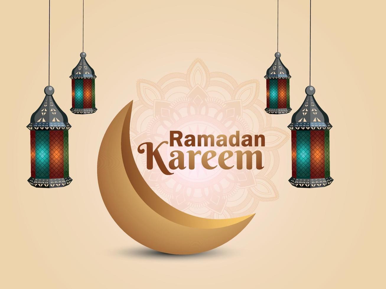ramadan kareem of eid mubarak achtergrond vector