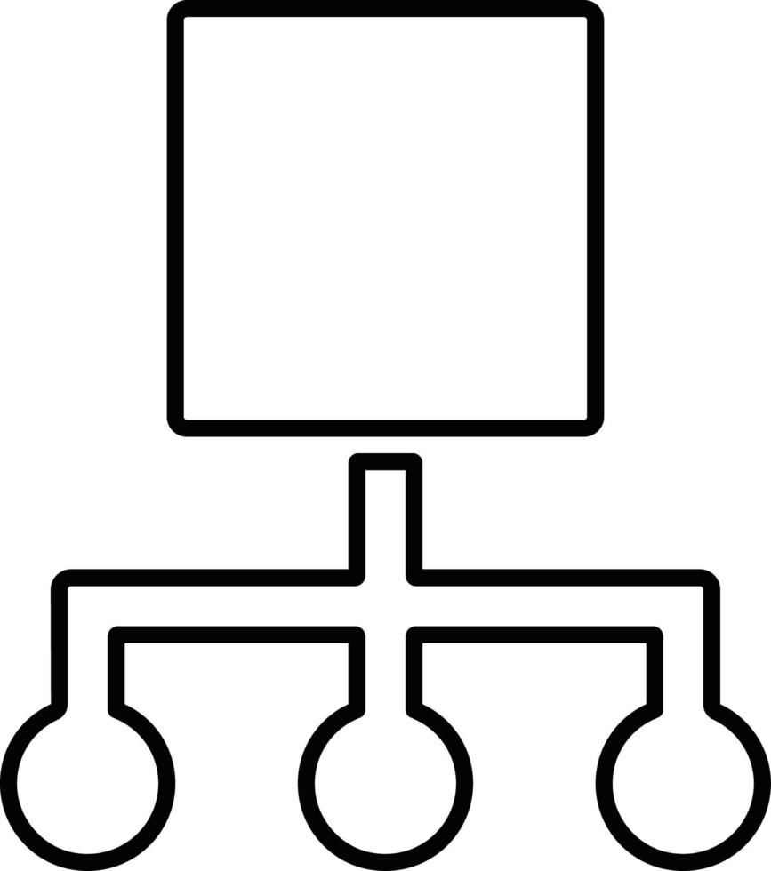 lijn vector icoon hiërarchisch, netwerk. schets vector icoon Aan wit achtergrond