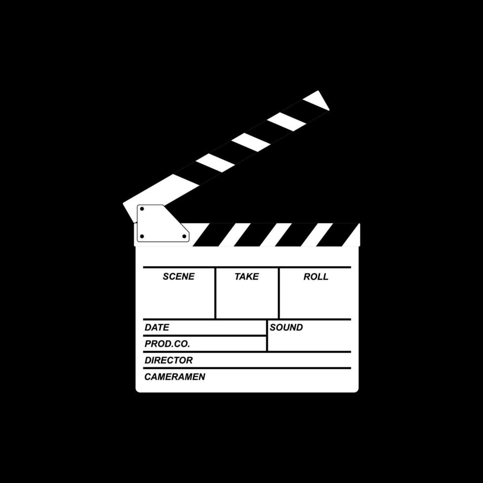 klepel bord voor cinematografie concept, film of film. vector illustratie