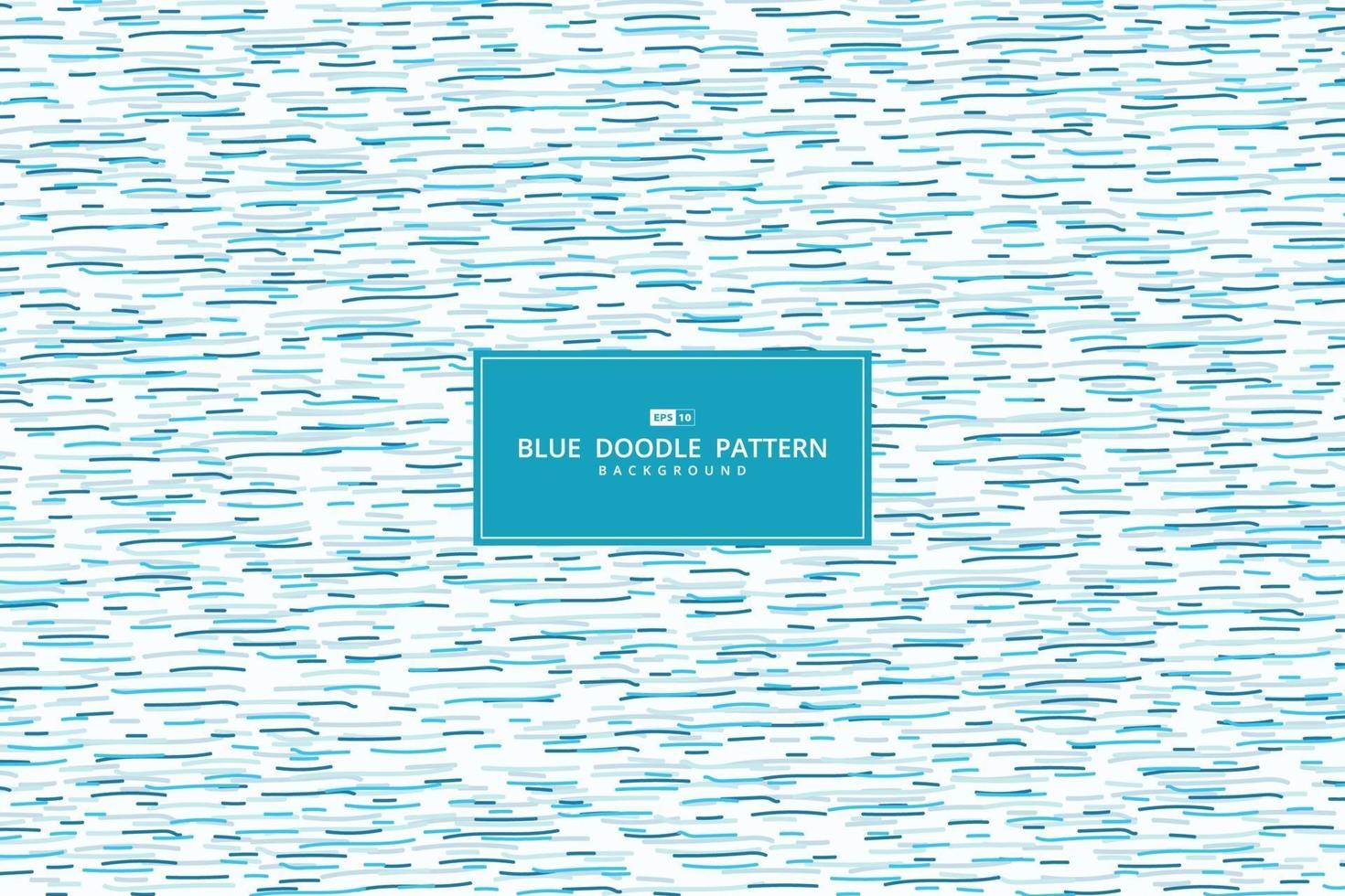 abstract blauw patroon van hand getrokken het ontwerp decoratieve achtergrond van het krabbelpatroon. illustratie vector eps10