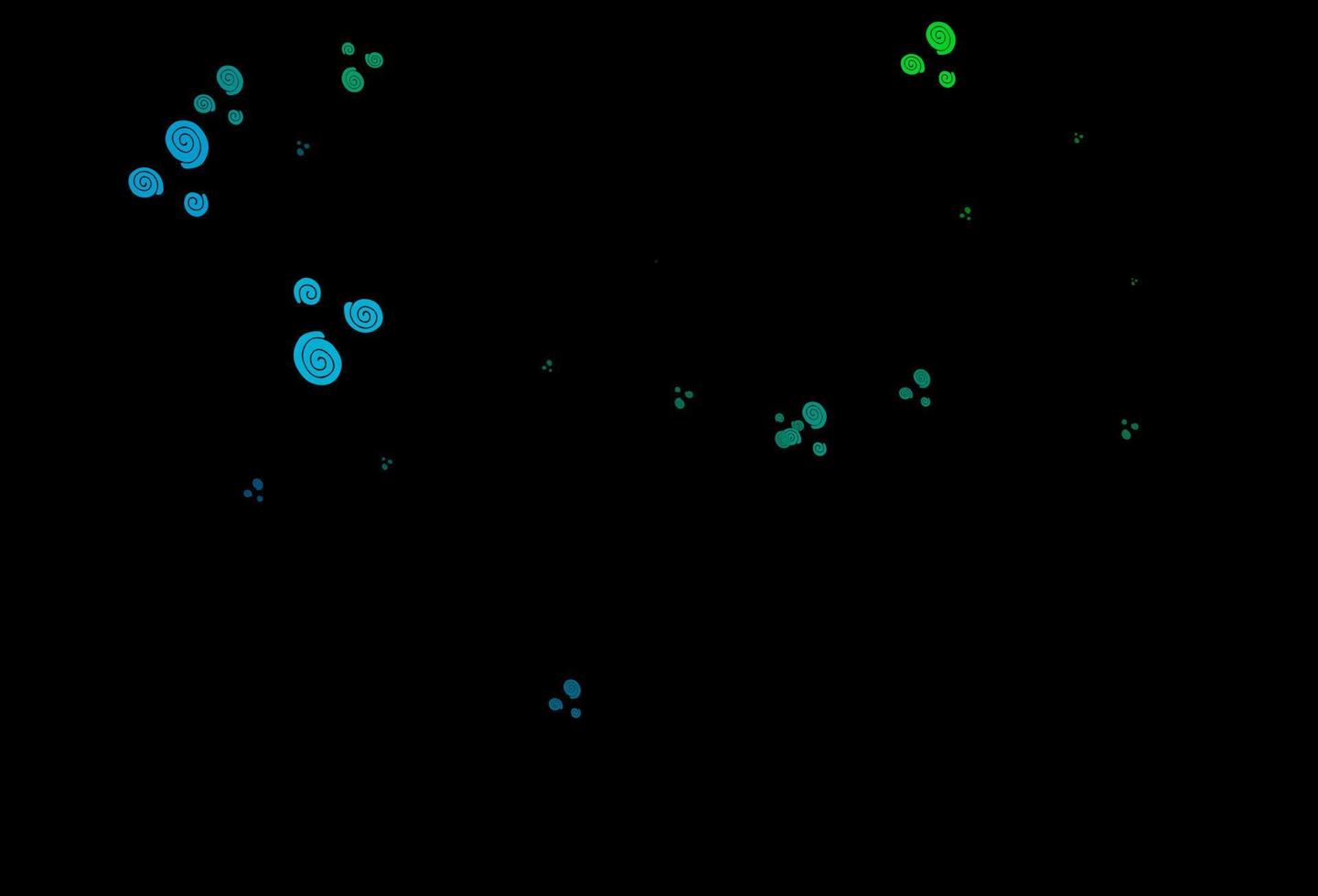 donkerblauwe, groene vectorachtergrond met lampvormen. vector