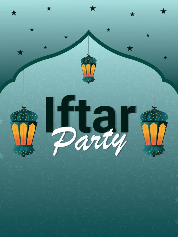 iftar-feestvlieger of poster vector