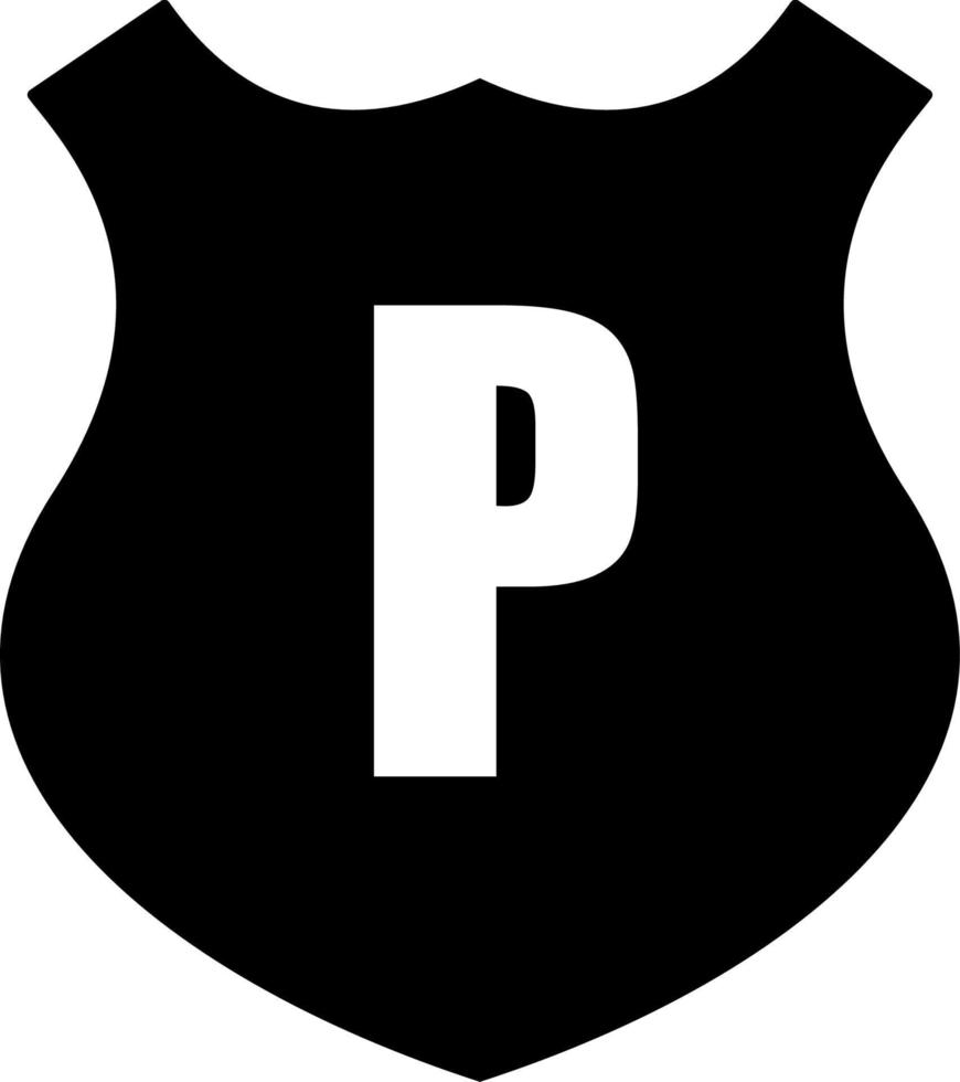 Politie schild, icoon. element van gemakkelijk icoon voor websites, web ontwerp, mobiel app, infographics. dik lijn icoon voor website ontwerp en ontwikkeling, app ontwikkeling Aan wit achtergrond vector