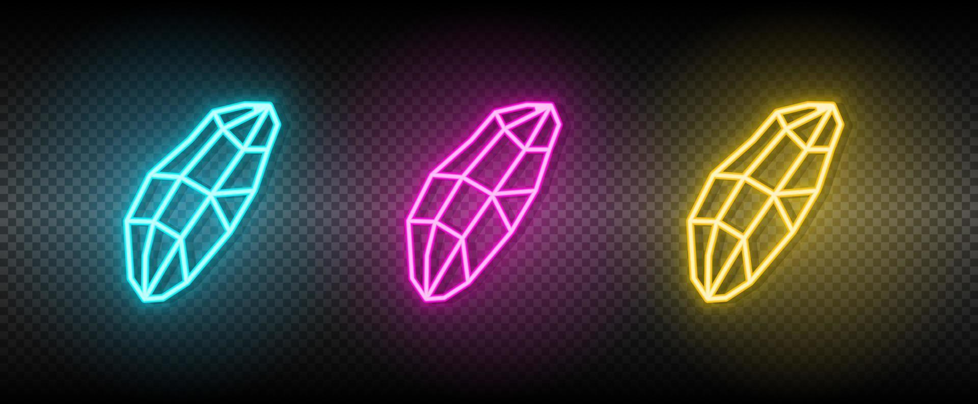 edelsteen symbool neon vector icoon.