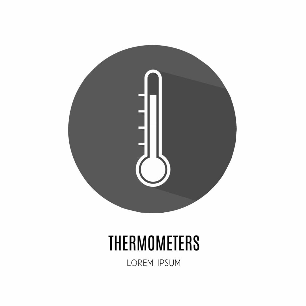 thermometers icoon in vlak. logo voor bedrijf. voorraad vector. vector