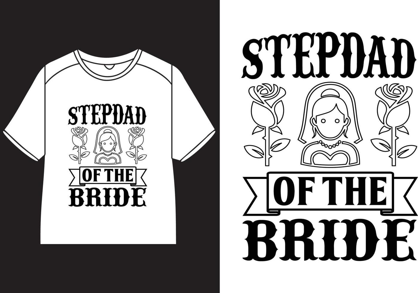 stiefvader van de bruid t-shirt ontwerp vector