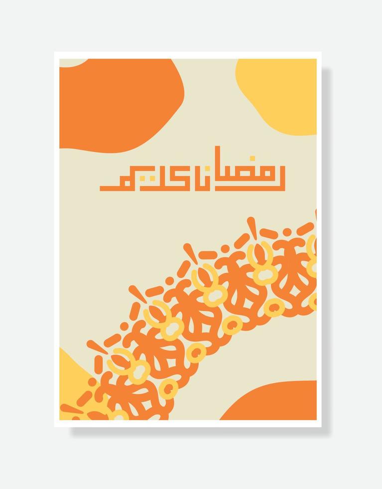 Ramadan kareem Arabisch schoonschrift poster. Islamitisch maand van Ramadan in Arabisch logo groet ontwerp vector