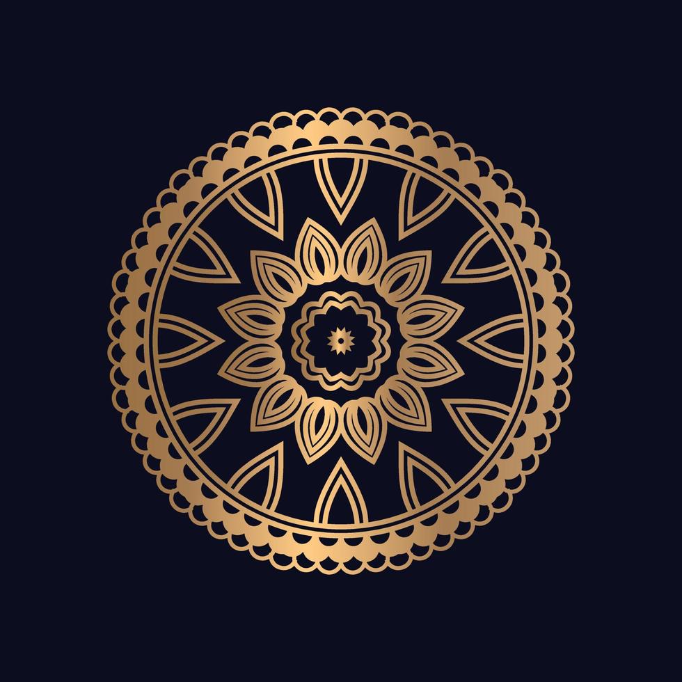 luxe mandala ontwerp met gouden arabesk patroon vector