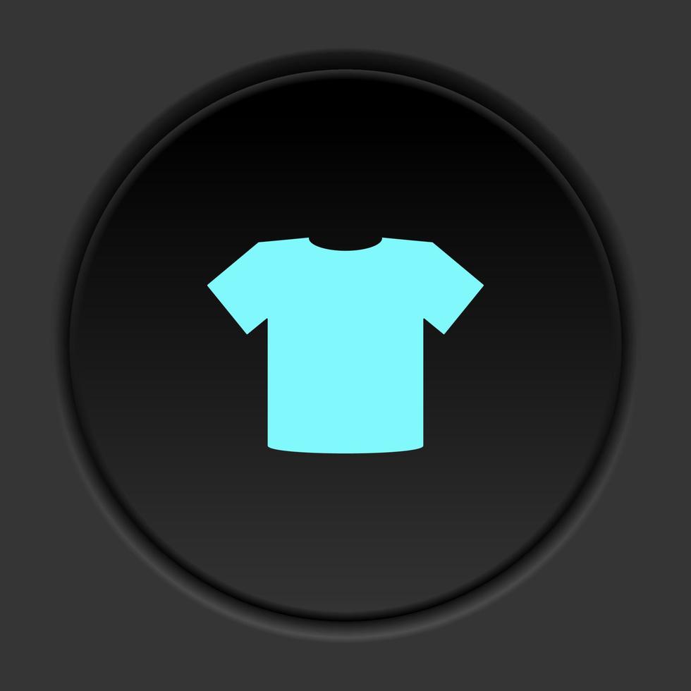 ronde knop icoon shirt. knop banier ronde insigne koppel voor toepassing illustratie Aan donker achtergrond vector