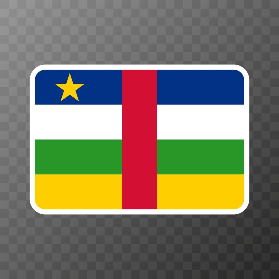 vlag van de Centraal-Afrikaanse Republiek, officiële kleuren en verhouding. vectorillustratie. vector