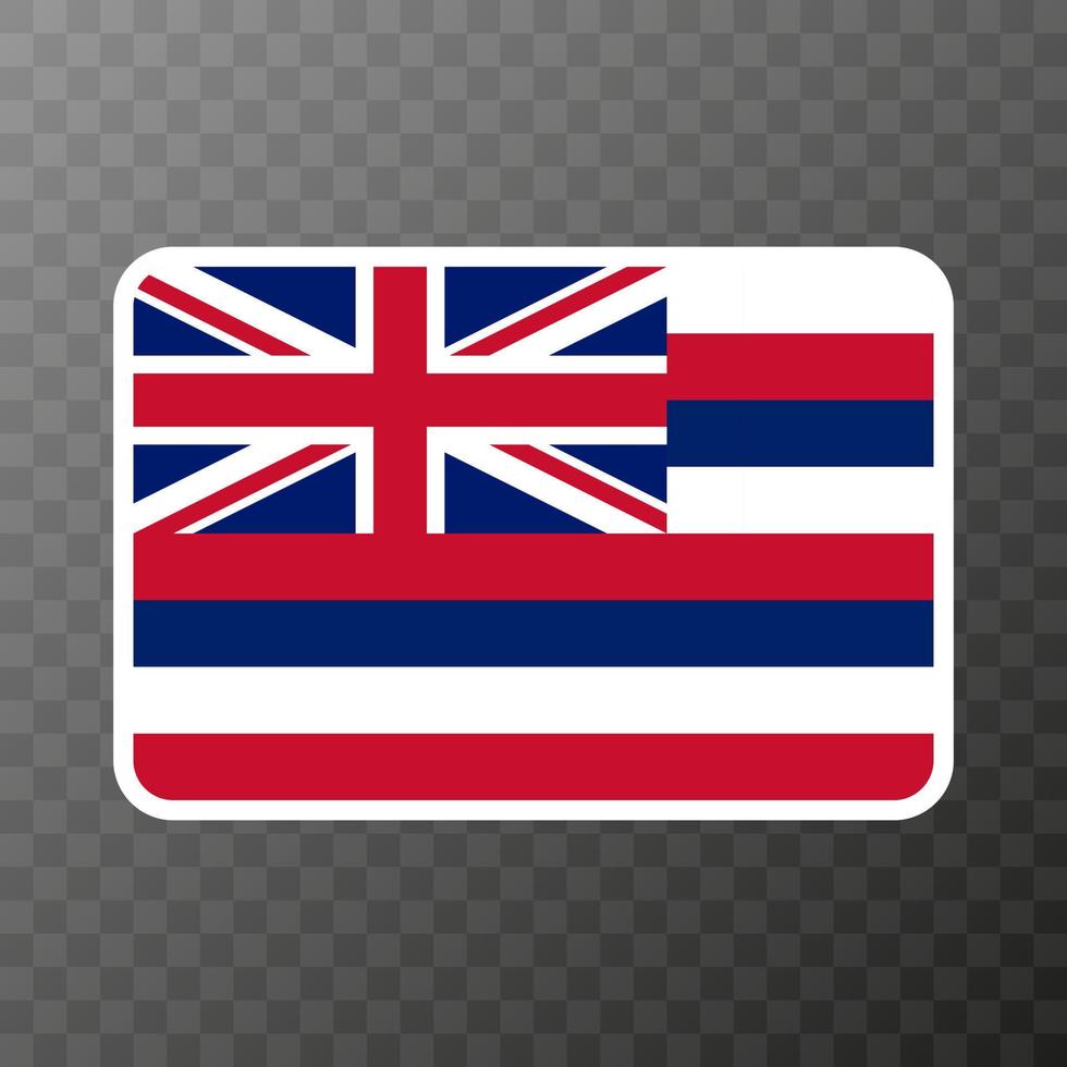 Hawaii staat vlag. vector illustratie.