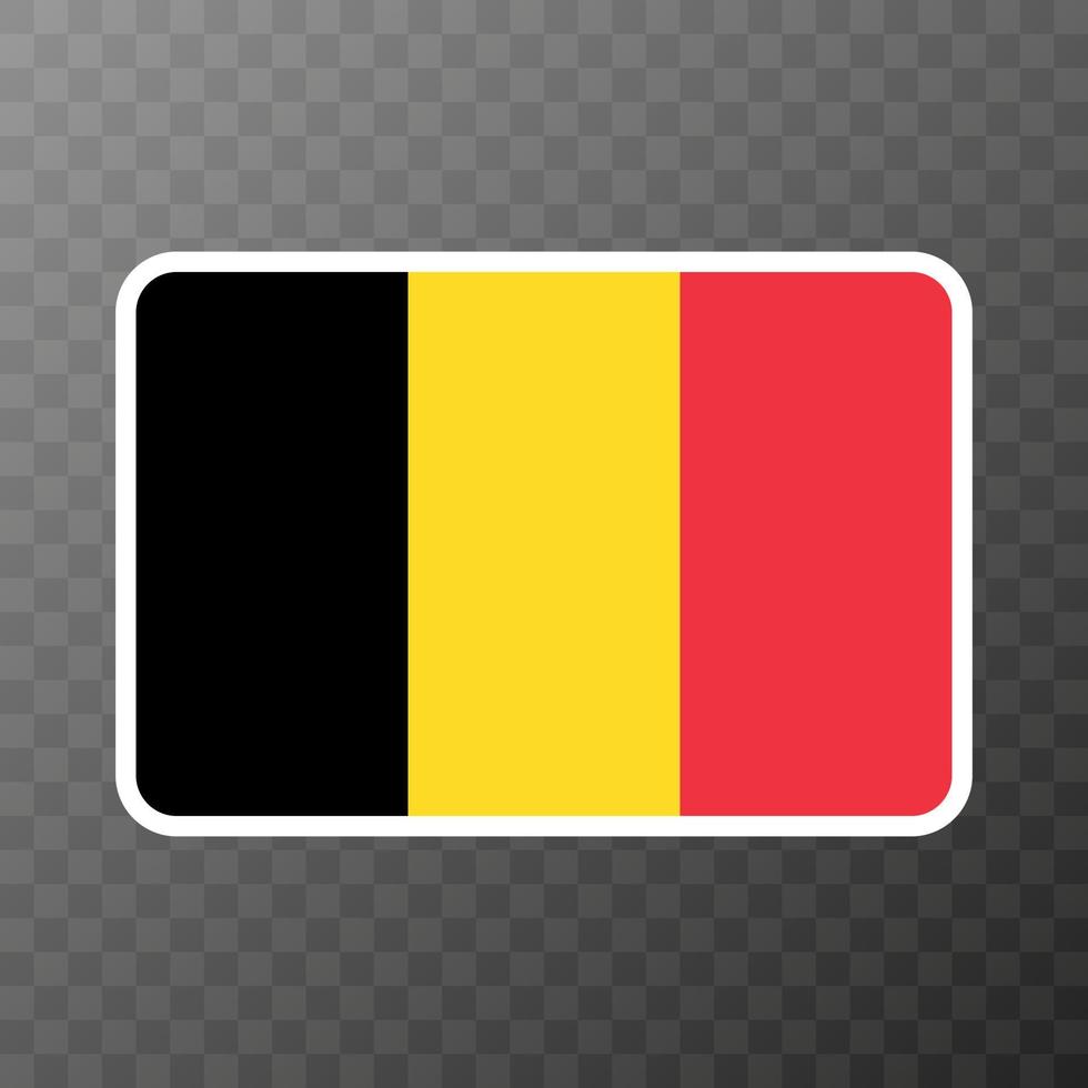 belgische vlag, officiële kleuren en verhoudingen. vectorillustratie. vector