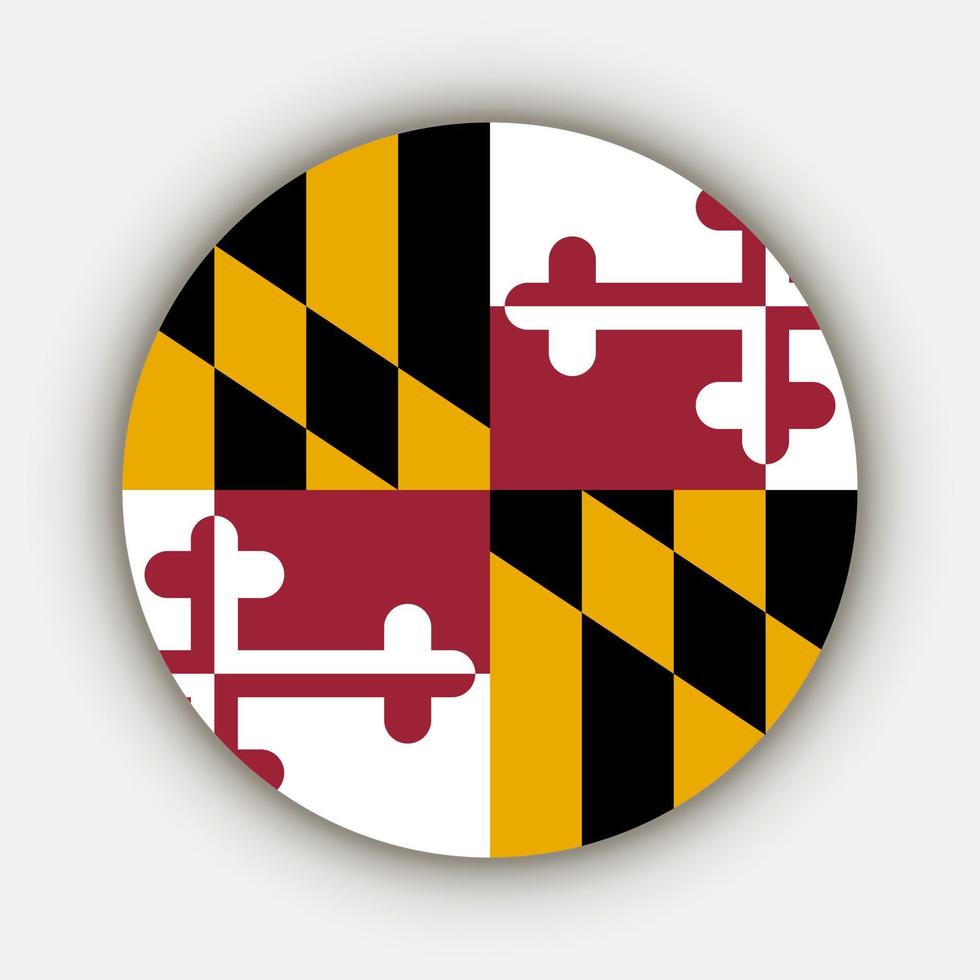 Maryland staat vlag. vector illustratie.