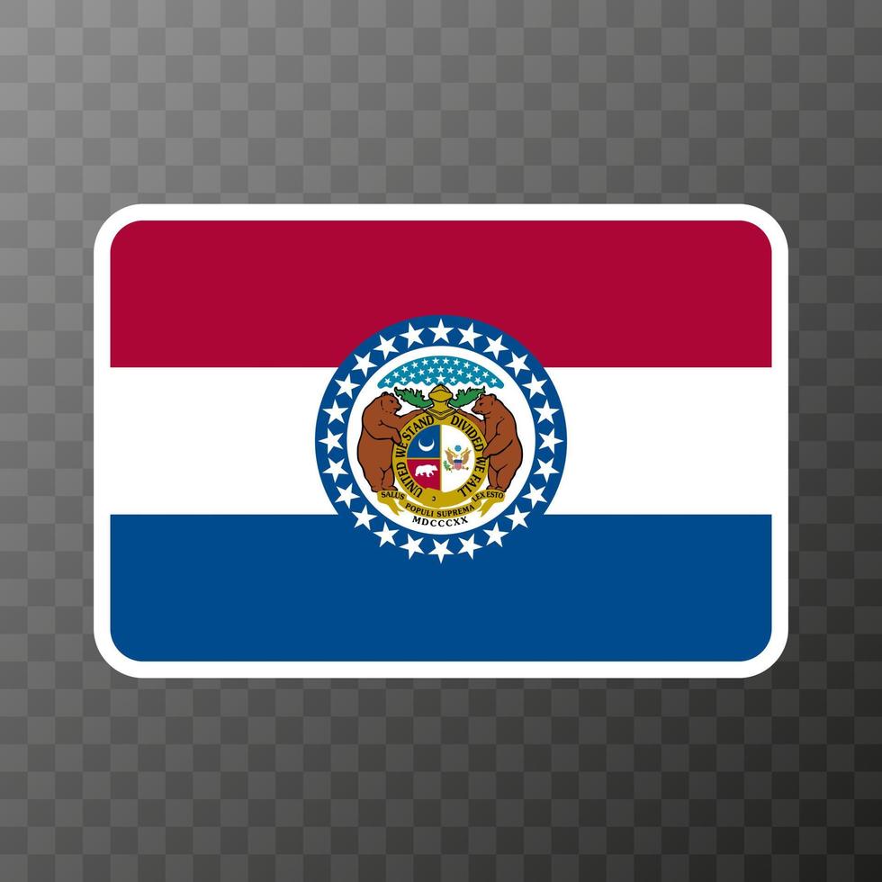 Missouri staat vlag. vector illustratie.