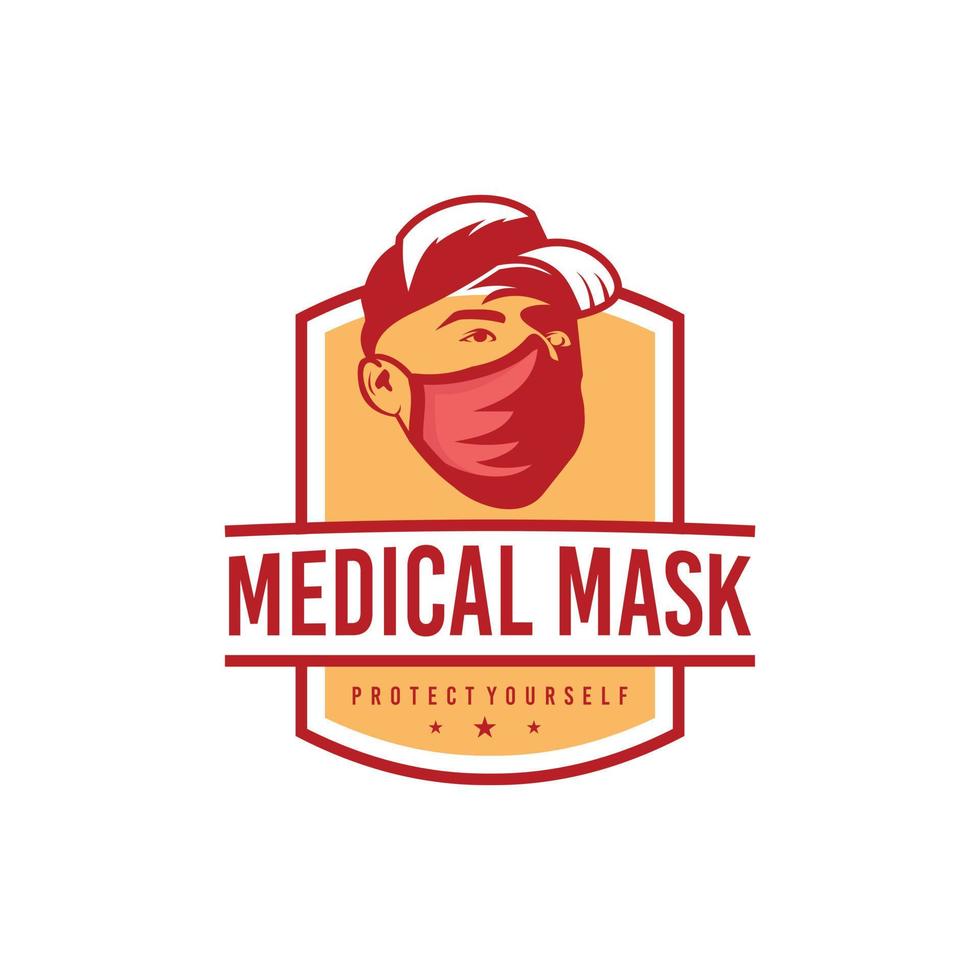 masker een medisch logo ontwerp. geweldig modern masker logo. een masker medisch logo. vector