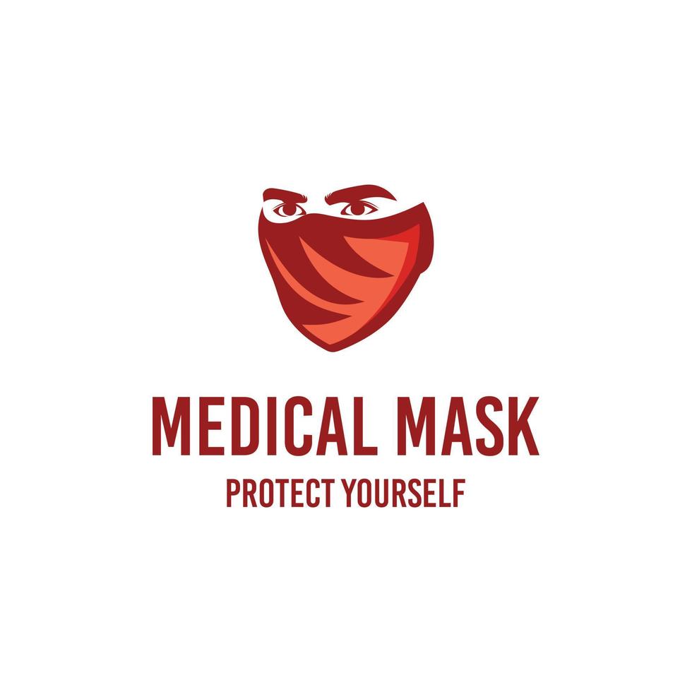 masker een medisch logo ontwerp. geweldig modern masker logo. een masker medisch logo. vector