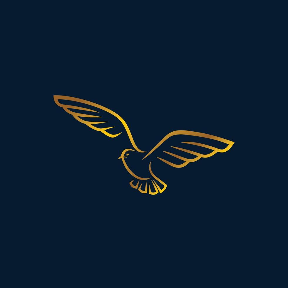 vogel lijn kunst logo ontwerp inspiratie vector