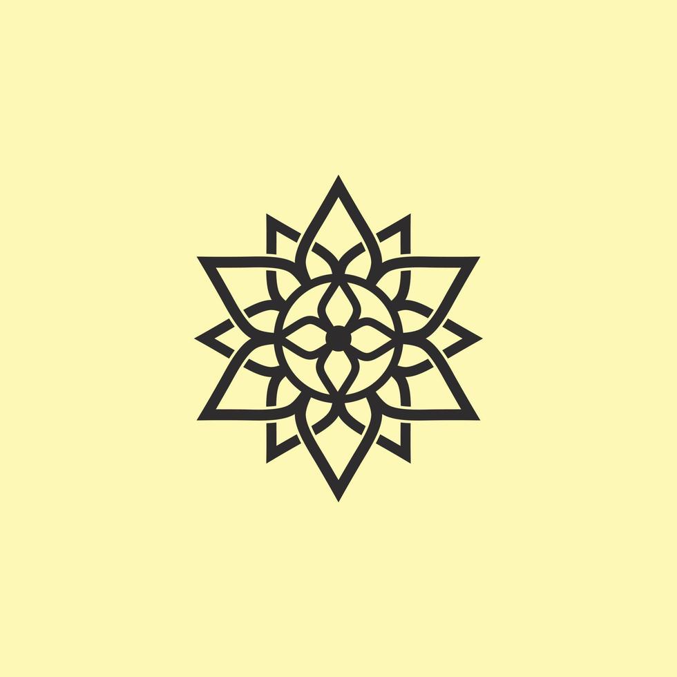 een lotus logo ontwerp sjabloon. geweldig een lotus logo. een schoonheid en salon lijn kunst logo. vector