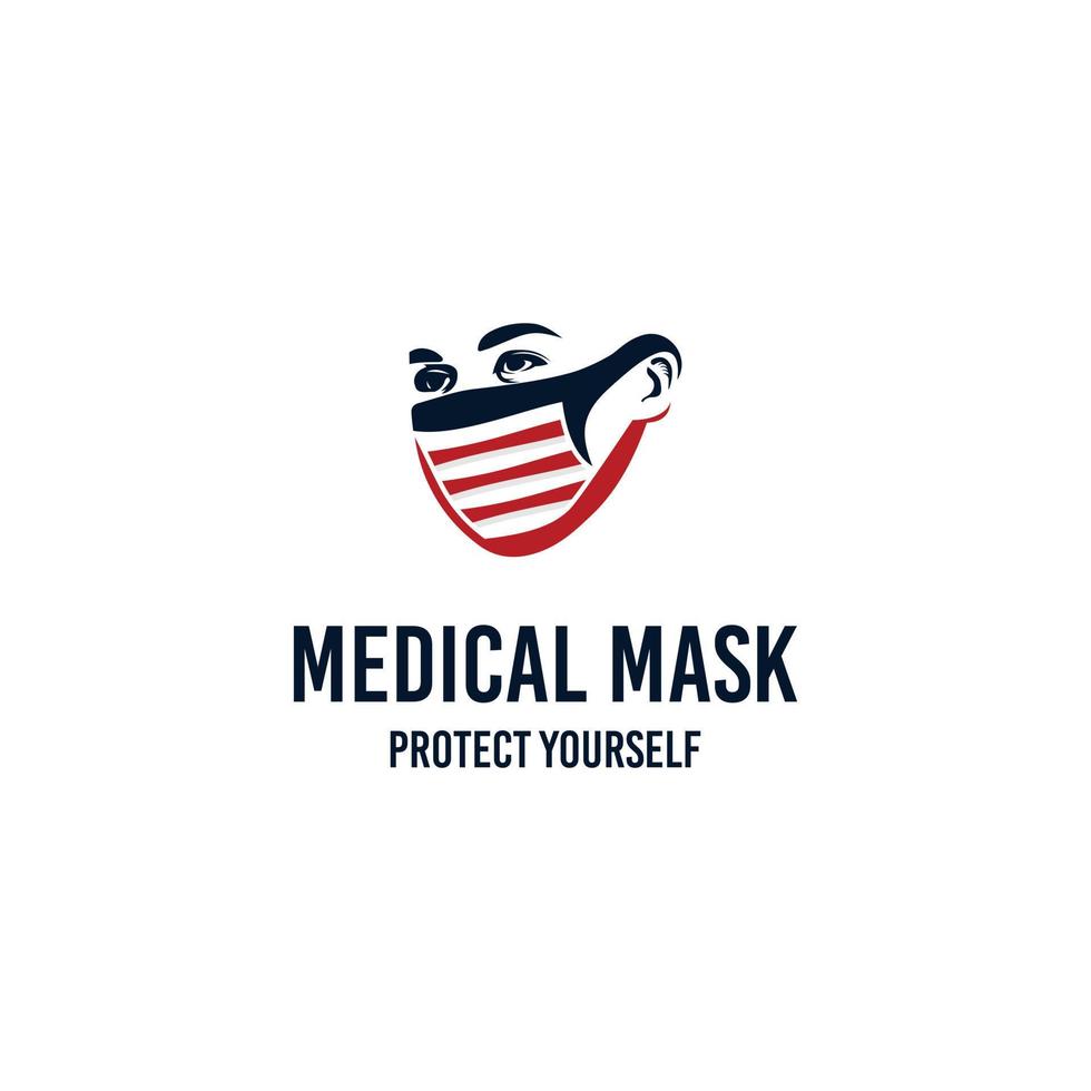 masker een medisch logo ontwerp. geweldig modern masker logo. een masker medisch logo. vector