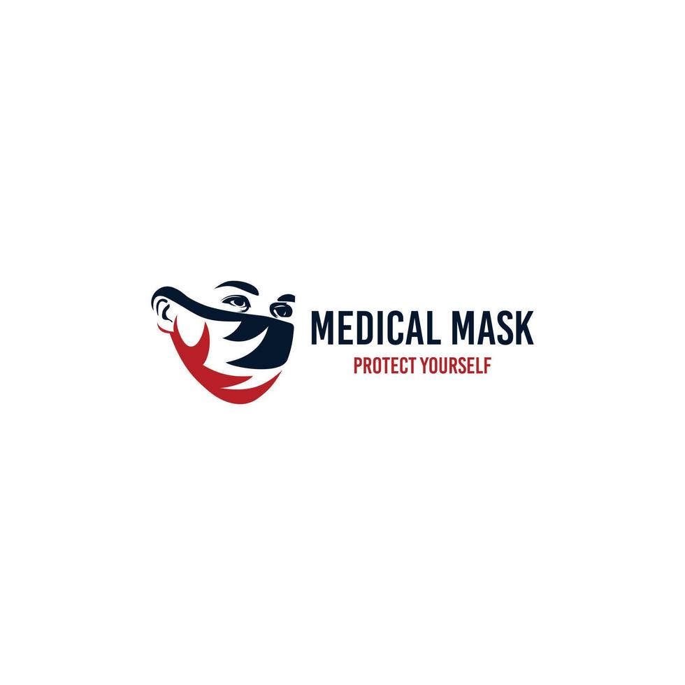 masker een medisch logo ontwerp. geweldig modern masker logo. een masker medisch logo. vector