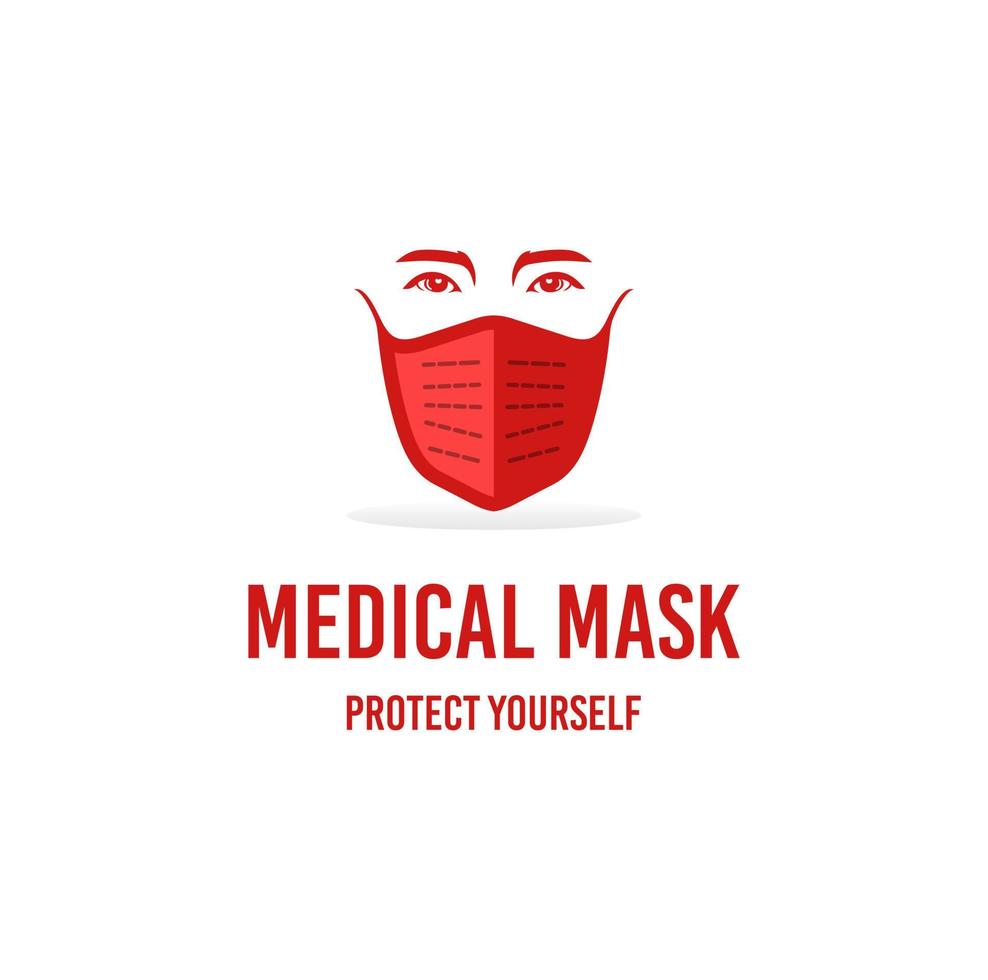 masker een medisch logo ontwerp. geweldig modern masker logo. een masker medisch logo. vector