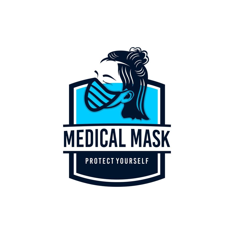 masker een medisch logo ontwerp. geweldig modern masker logo. een masker medisch logo. vector