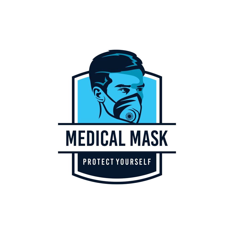 masker een medisch logo ontwerp. geweldig modern masker logo. een masker medisch logo. vector