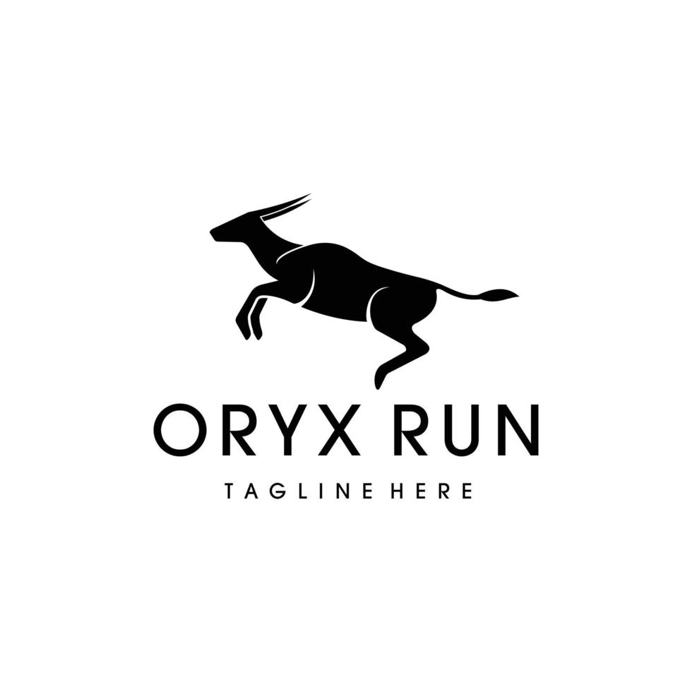 Arabisch oryx logo grafisch inspiratie vector