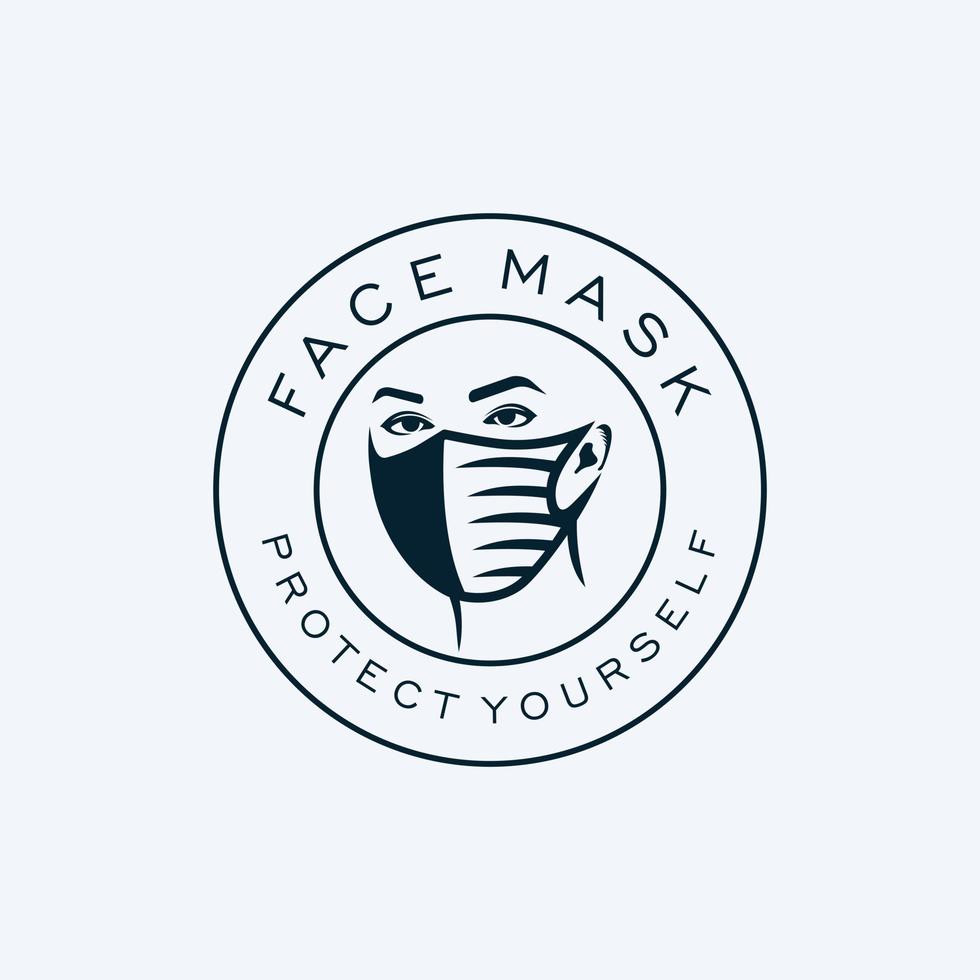 masker een medisch logo ontwerp. geweldig modern masker logo. een masker medisch logo. vector