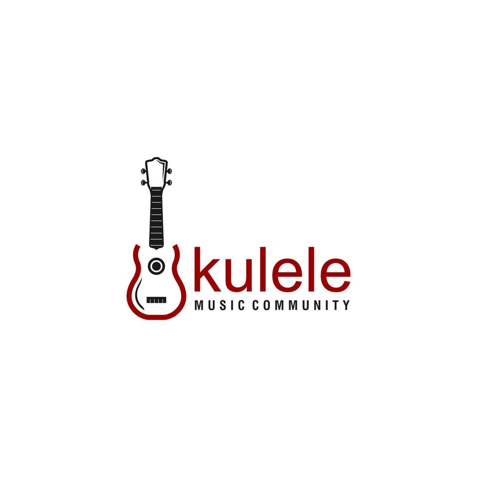 gemakkelijk minimalistische typografie ukulele muziek- logo ontwerp. vector grafisch. ukulele logo ontwerp.